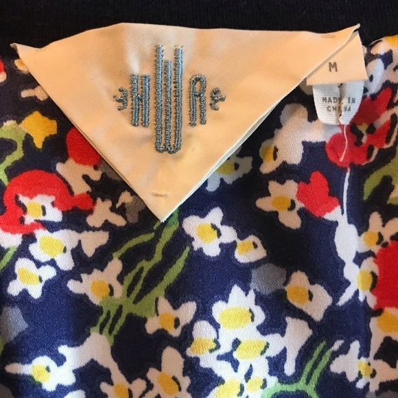 HWR Anthropologie Blue Floral Open Cardigan Medium - Picture 5 of 8